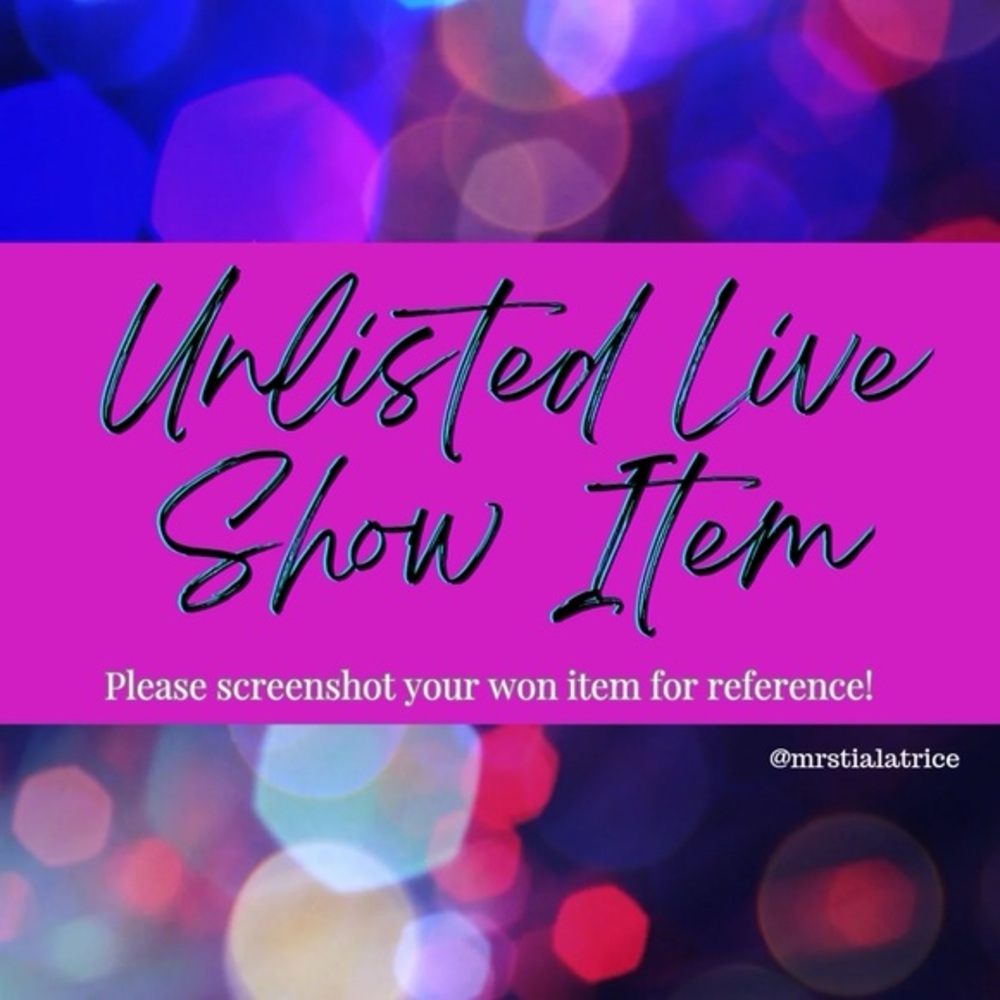 Live Show As Is Unlisted Item